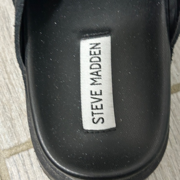 LIKE NEW! Women's Steve Madden Cherrie Black Suede Clog - 6.5 - Picture 6 of 11